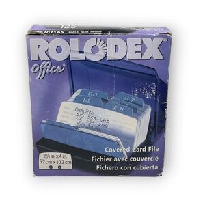 Rolodex Office Covered Card File 125 Cards 2-1/4 × 4 Vintage New Open Box